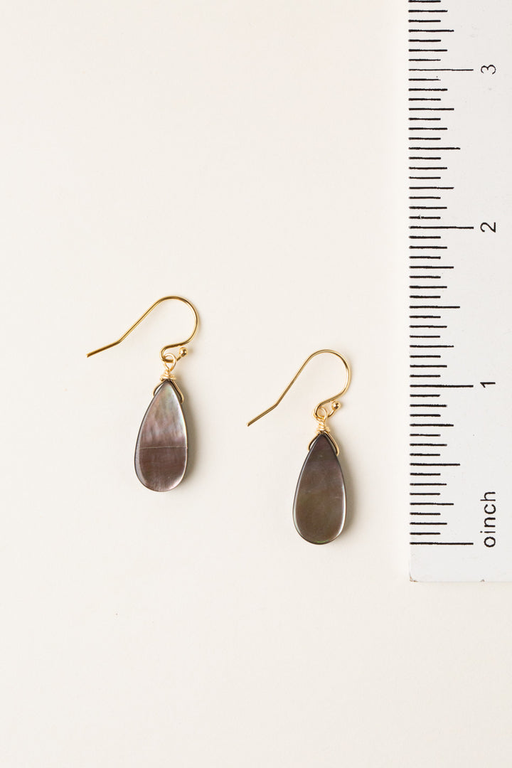Alchemy Black Lip Shell Simple Earrings