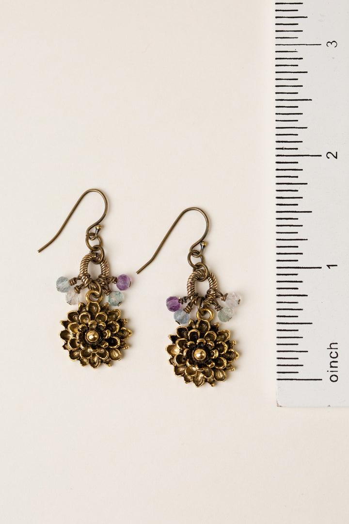 Aspire Flourite Cluster Earrings