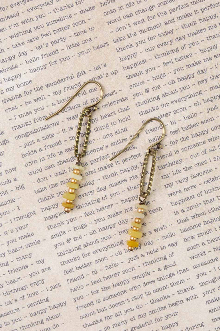 Atlas Honey Opal Simple Earrings