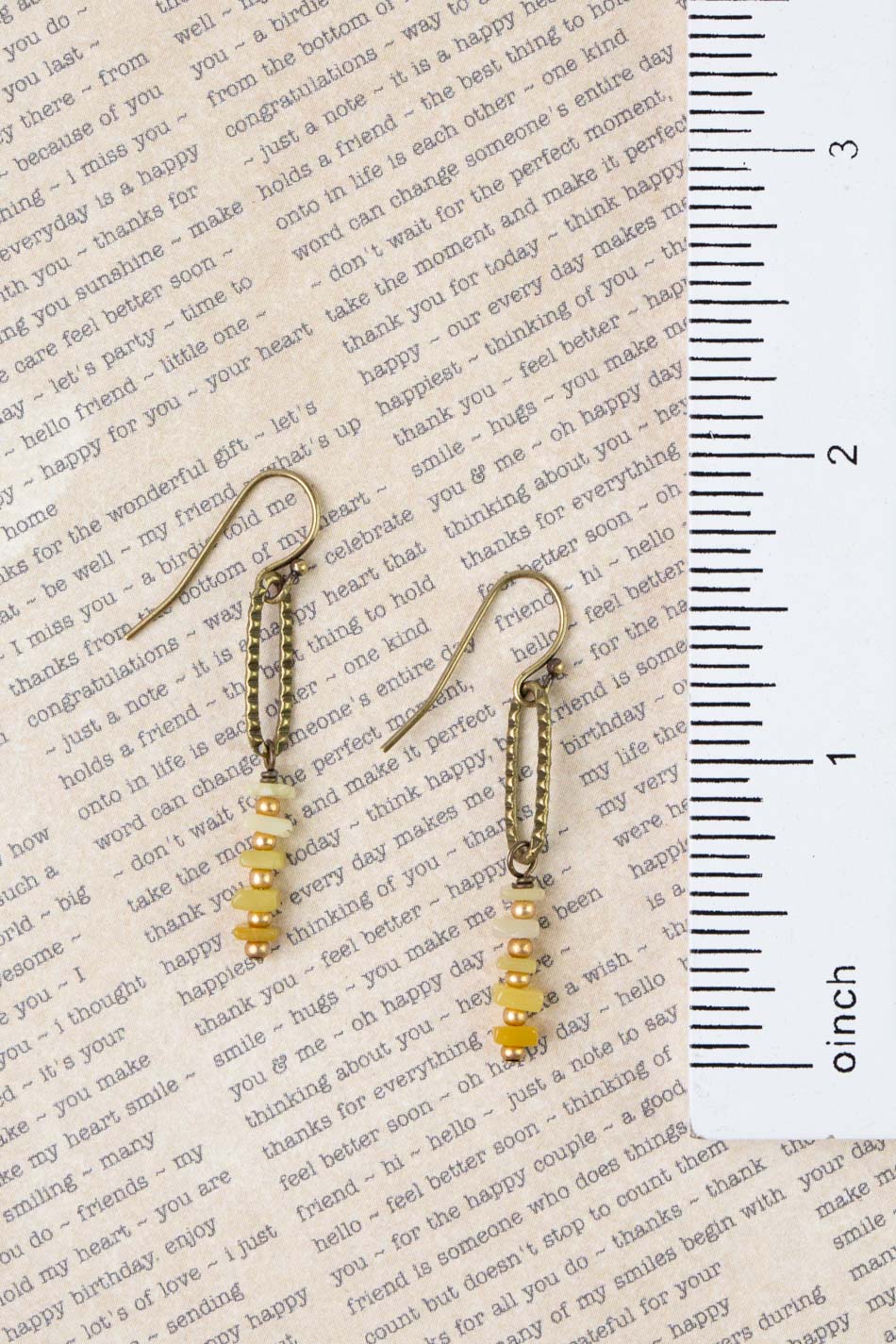 Atlas Honey Opal Simple Earrings