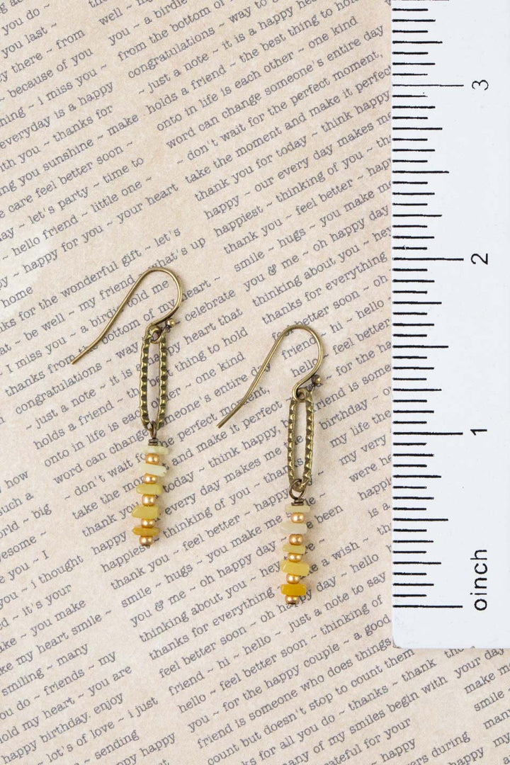 Atlas Honey Opal Simple Earrings