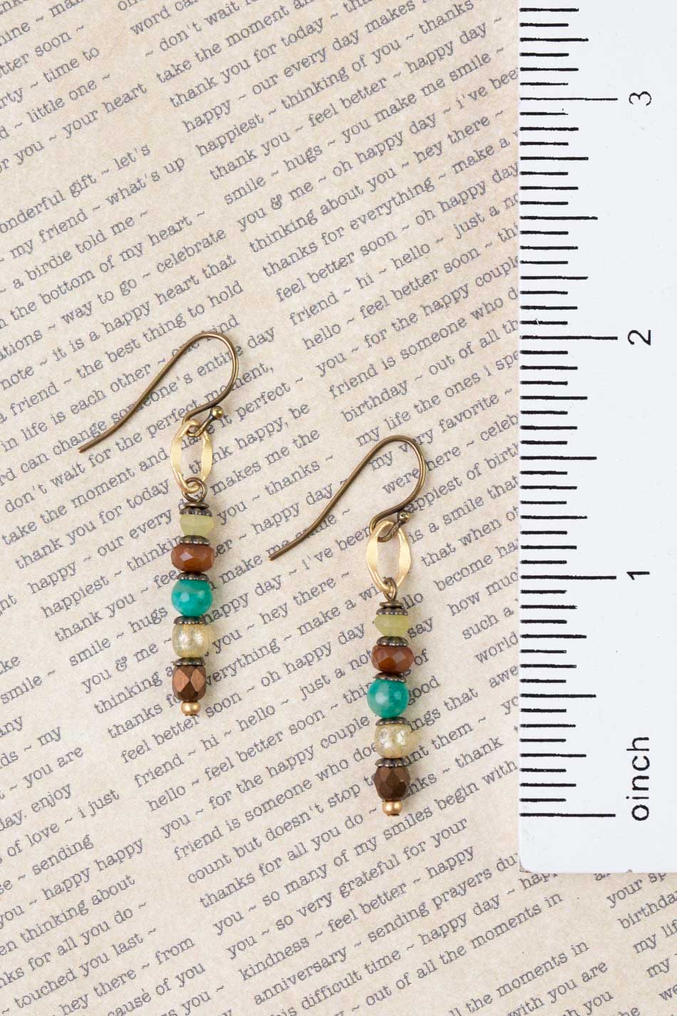 Atlas Czech Glass Simple Earrings