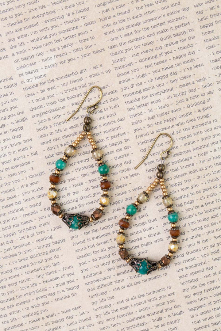 Atlas Czech Glass, Jasper Statement Earrings