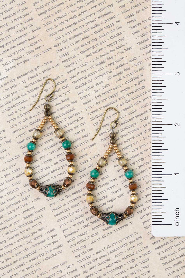 Atlas Czech Glass, Jasper Statement Earrings