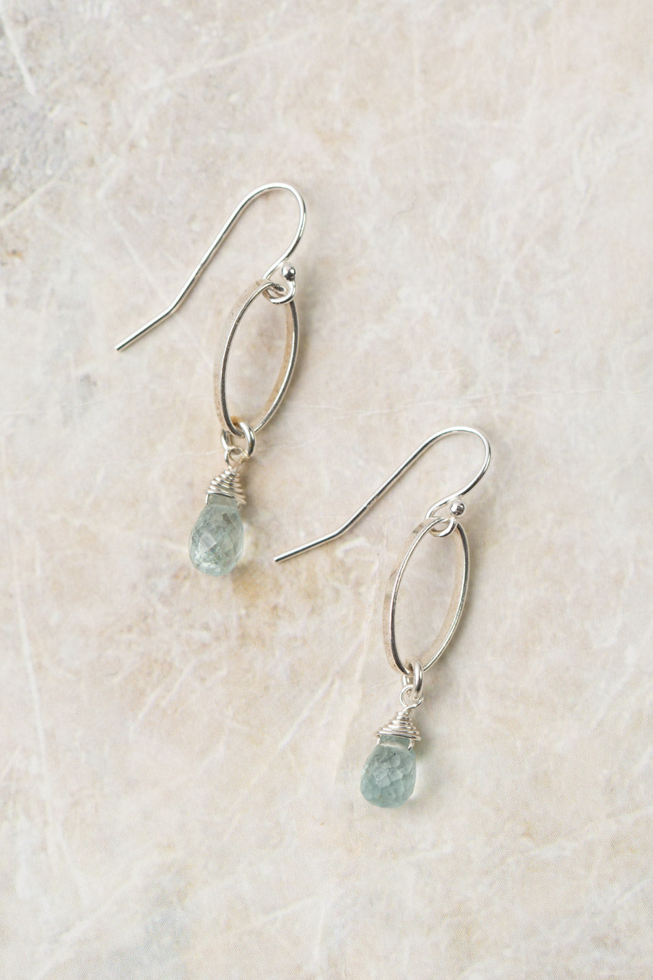 Birth Flower March Aquamarine Earrings