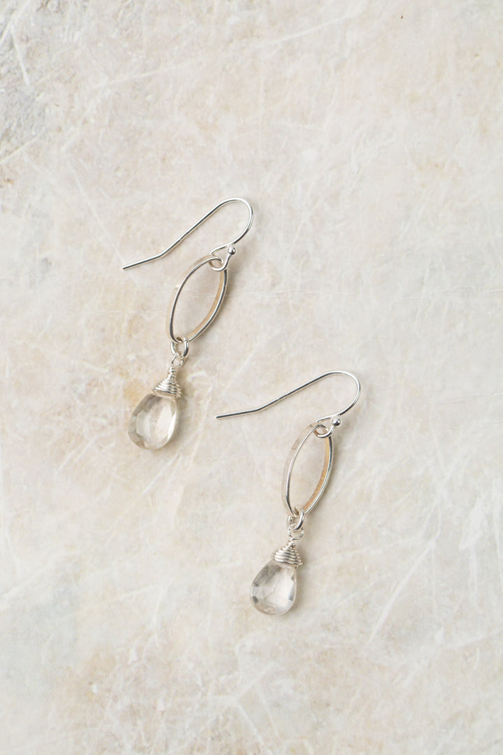 Birth Flower April Quartz Earrings