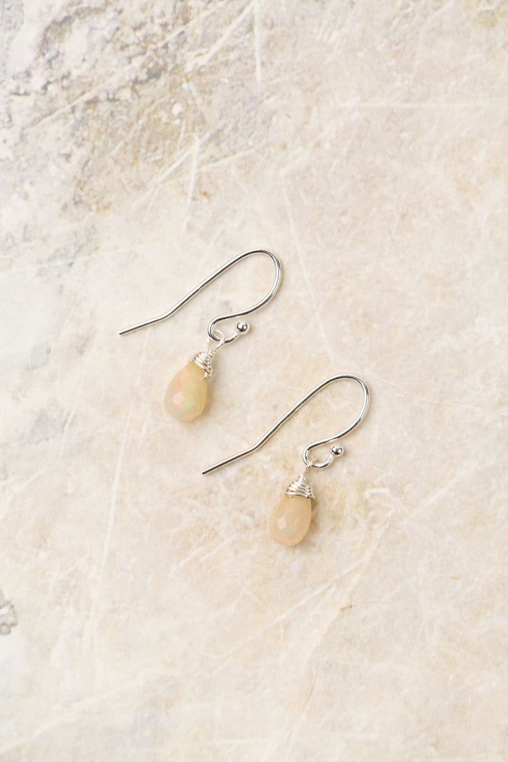 Birth Flower October Opal Earrings