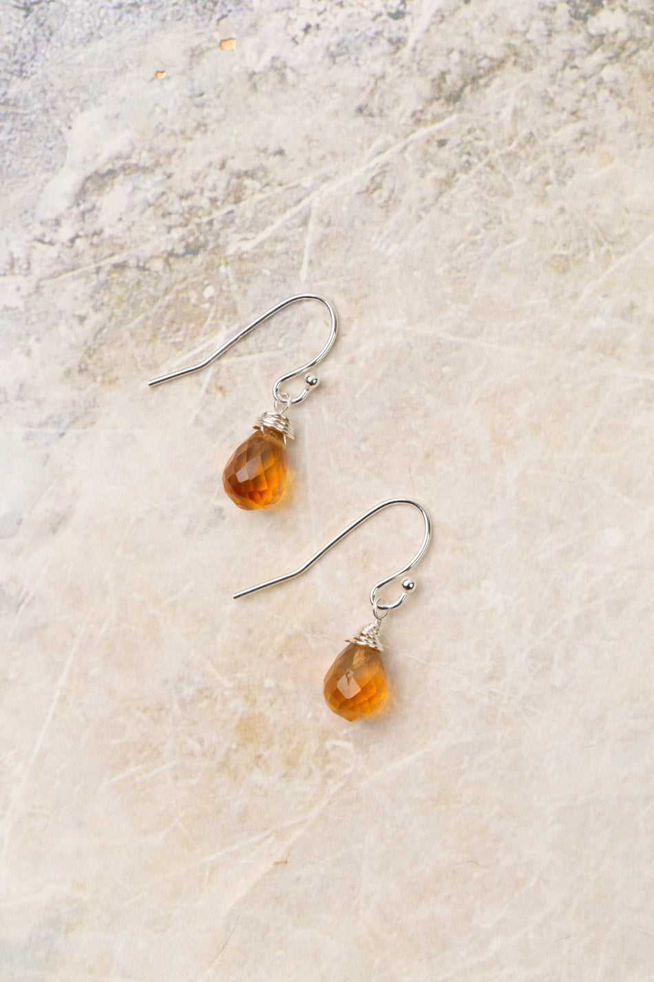 Birth Flower November Citrine Earrings