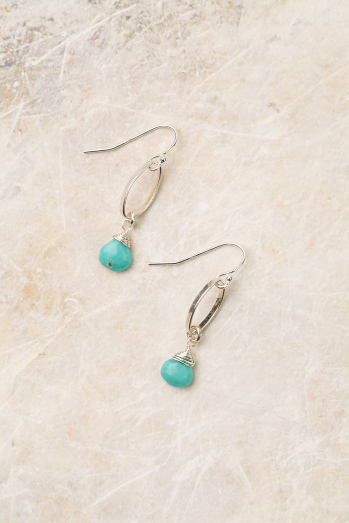 Birth Flower December Turquoise Earrings