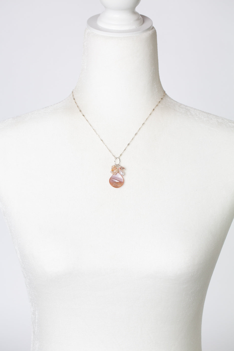 Embrace Pearl Moonstone, Rose Quartz, Freshwater Pearl Necklace, Bracelet, And Earrings Set