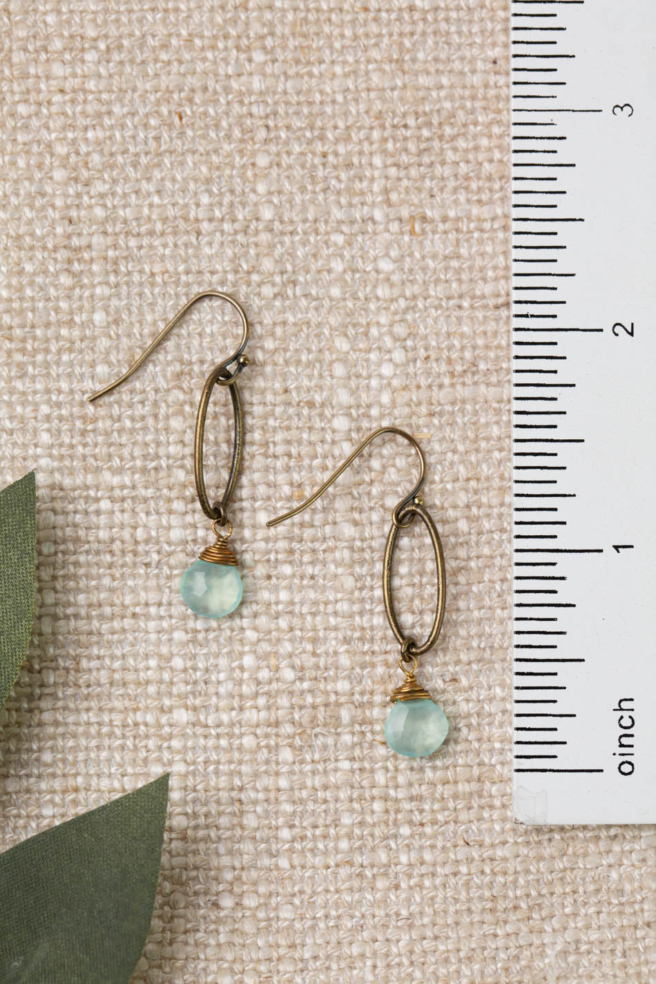 Crisp Autumn Chalcedony Simple Earrings