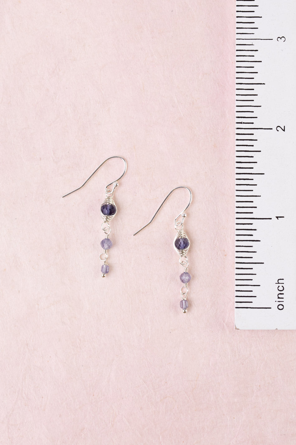 Celestial Gemstone Herringbone Earrings