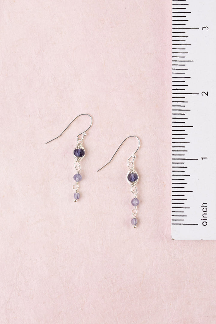 Celestial Gemstone Herringbone Earrings