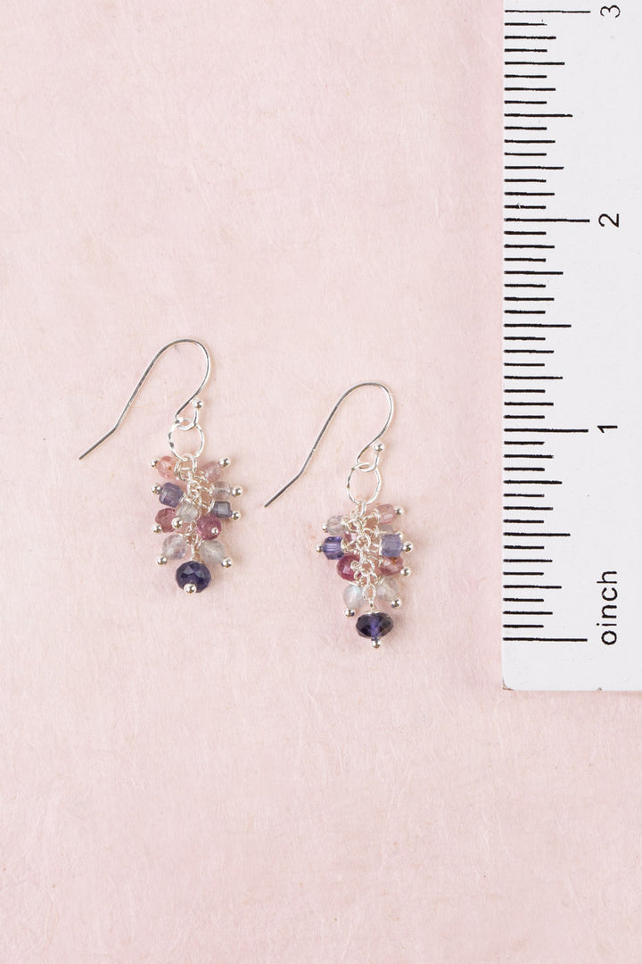 Celestial Labradorite, Spinel Cluster Earrings