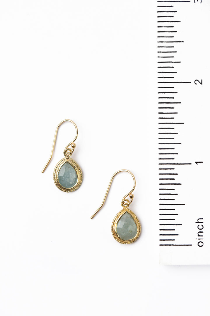 Favorites Aquamarine Simple Earrings