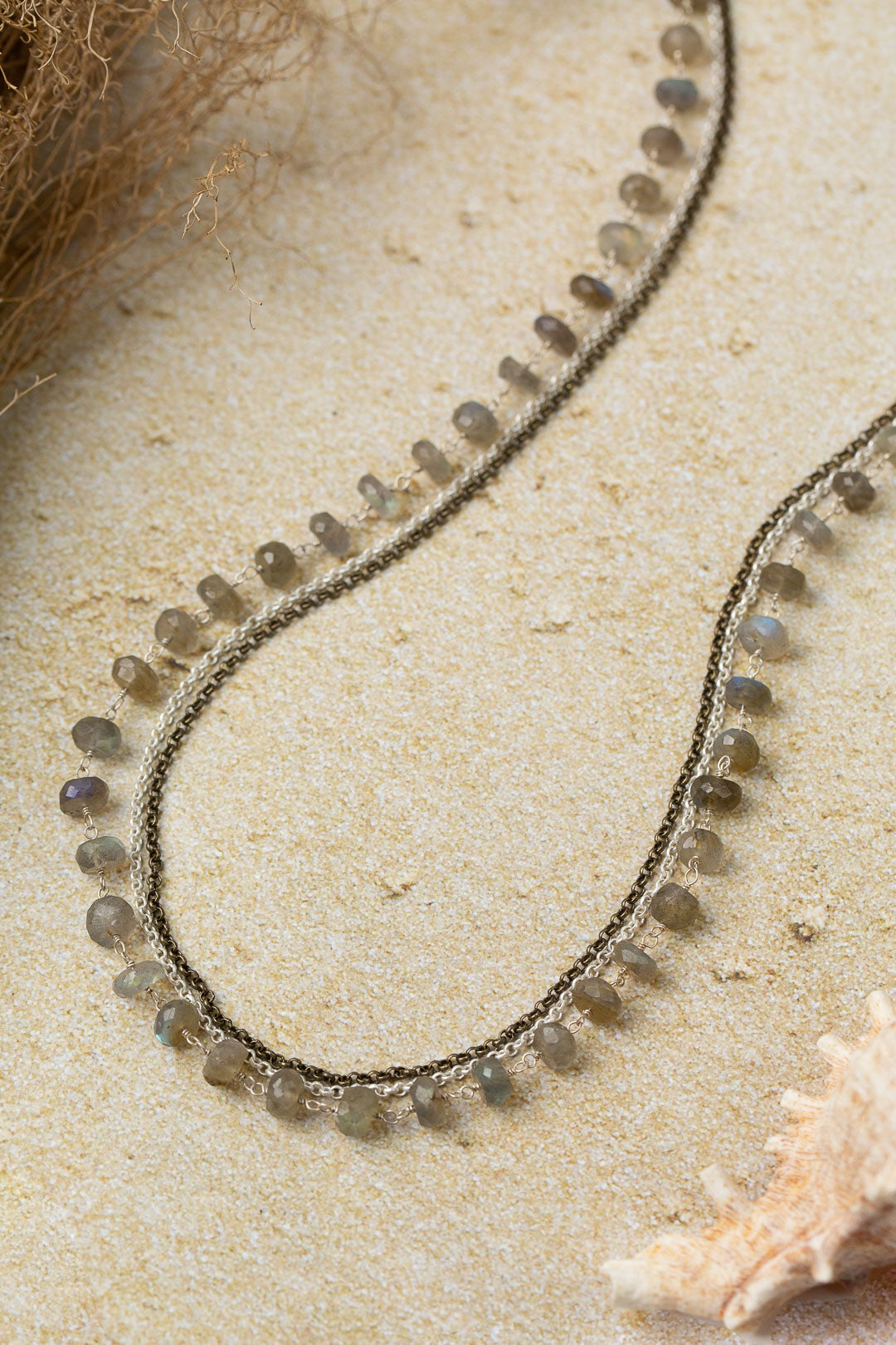 Dunes 26-28" Labradorite Multistrand Necklace