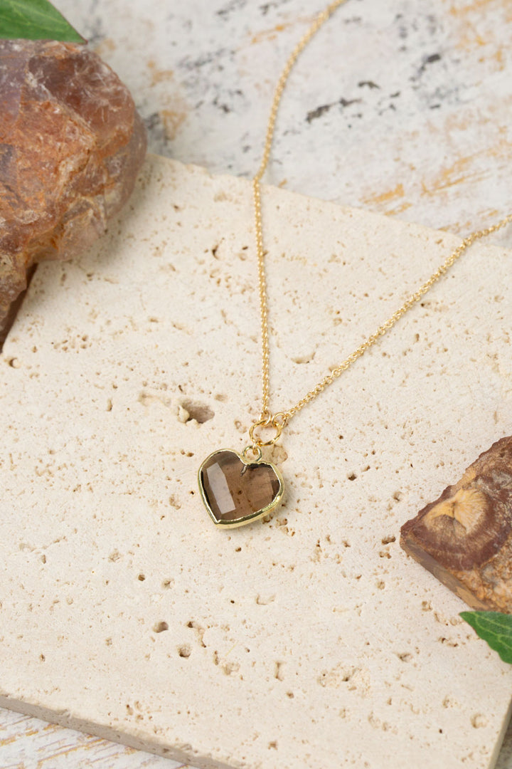 Desert Sunset 16-18" Smokey Quartz Simple Necklace