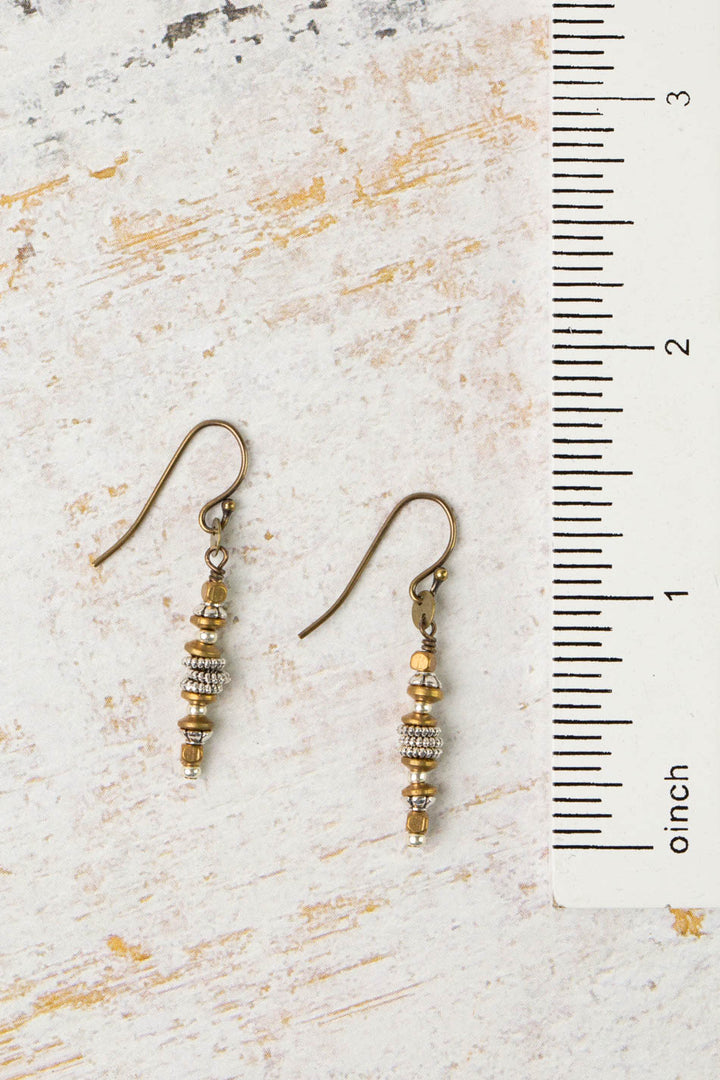 Earthen Mixed Metal Simple Earrings