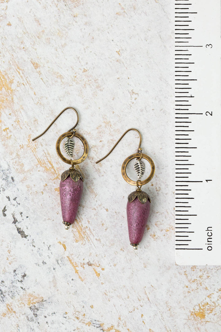 Earthen Czech Glass Simple Earrings