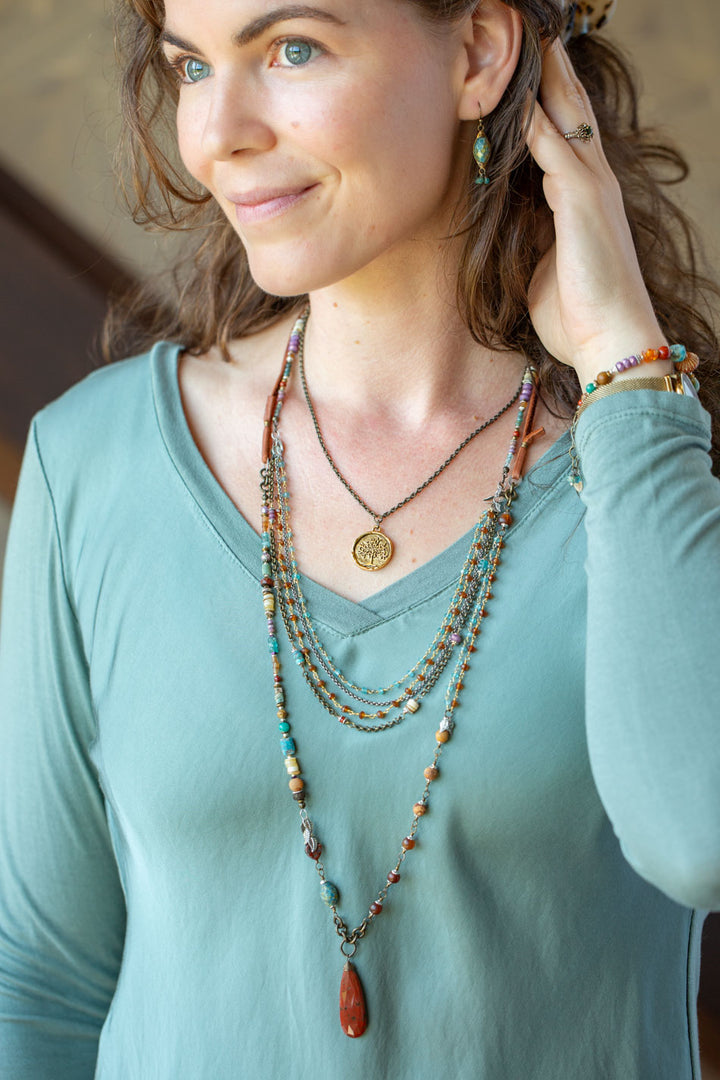 Earthen 16-18" Tree Pendant Simple Necklace