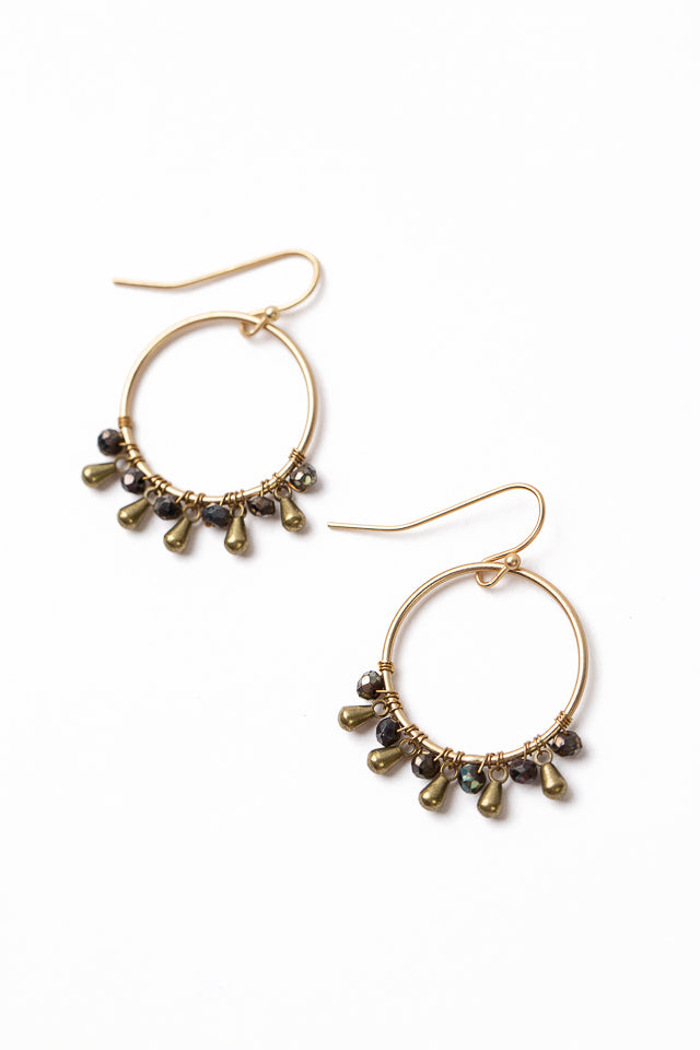 Fireside Matte Gold Hoop Earrings