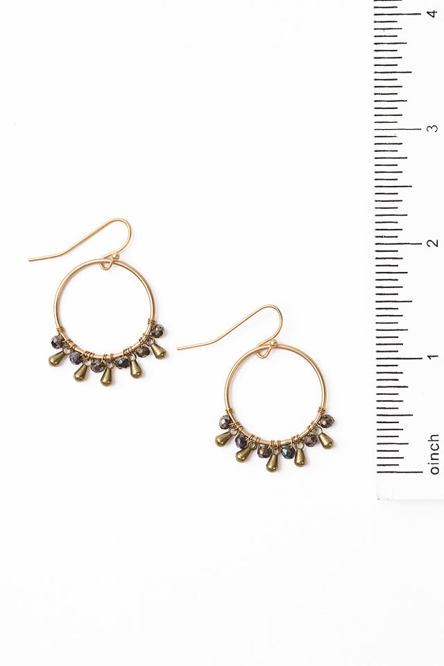 Fireside Matte Gold Hoop Earrings