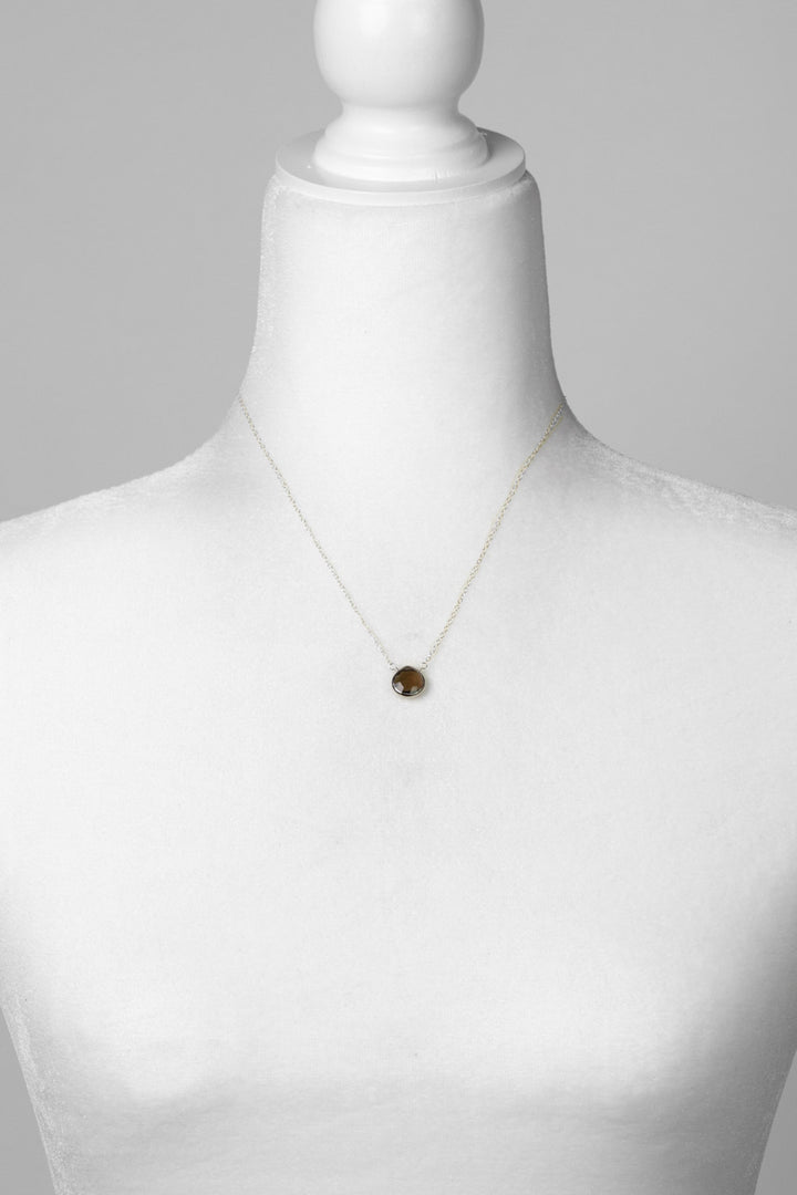 Favorites 16-18" Silver Labradorite Simple Necklace