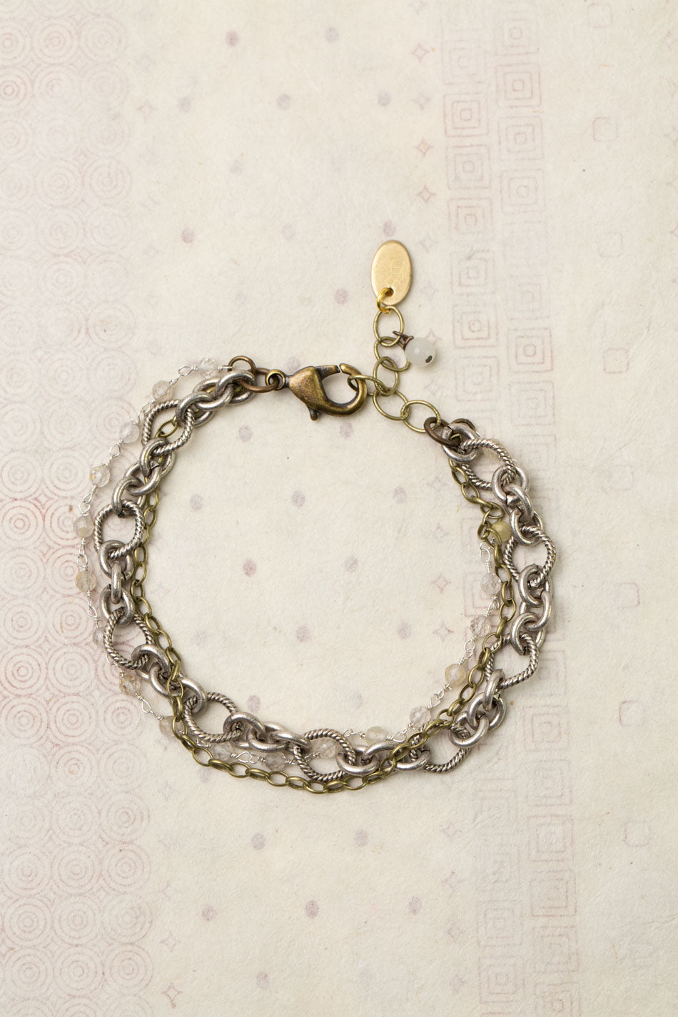 Guidance 7.5-8.5" Gold Rutilated Quartz Multistrand Bracelet