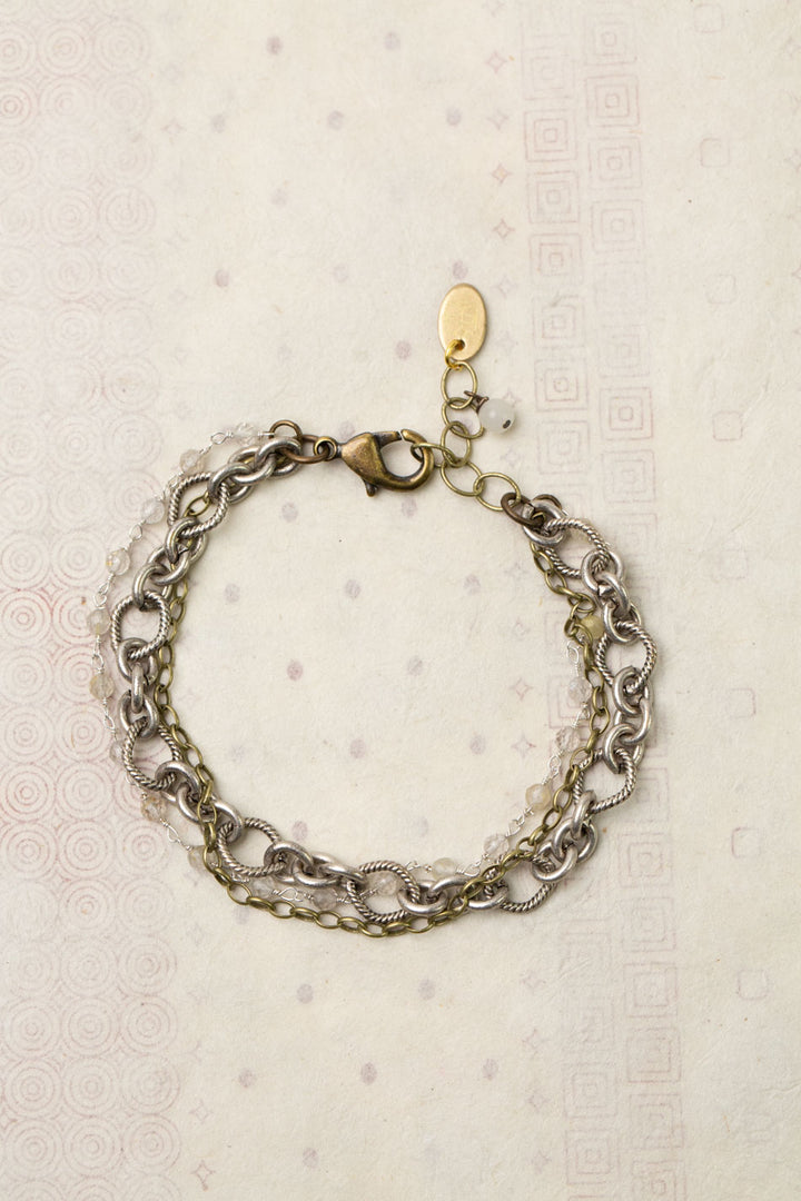 Guidance 7.5-8.5" Gold Rutilated Quartz Multistrand Bracelet