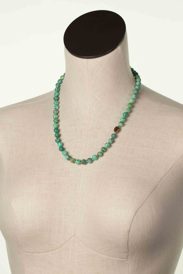 Mystic 19-21" Turquoise, Abalone Simple Necklace