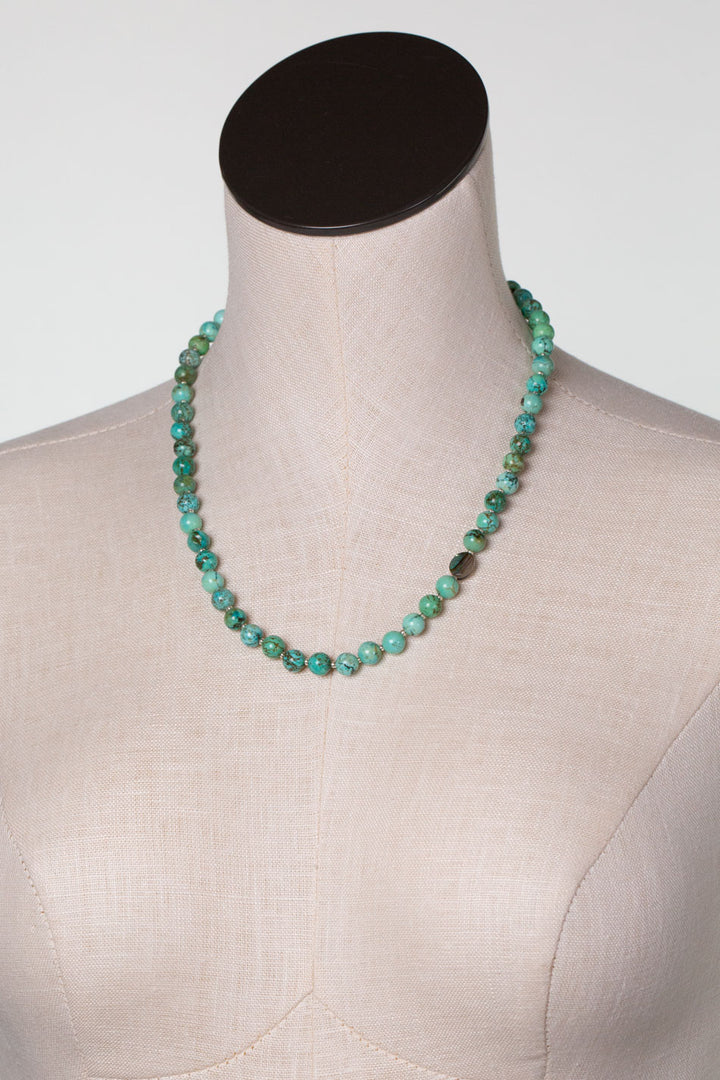 Mystic 19-21" Turquoise, Abalone Simple Necklace