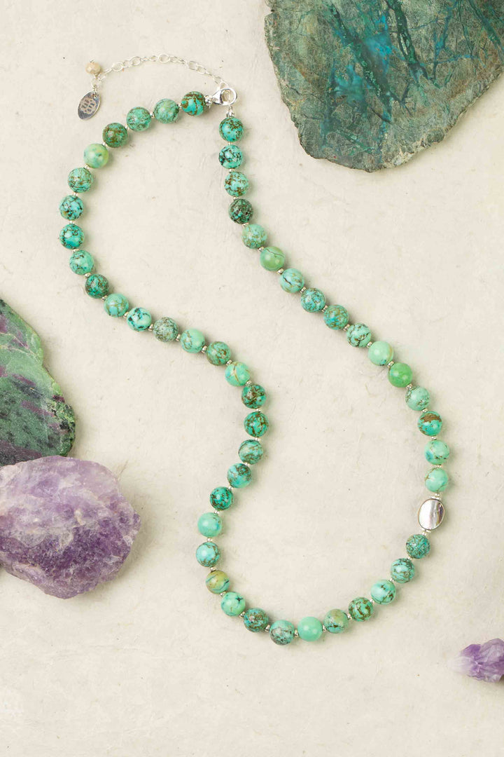 Mystic 19-21" Turquoise, Abalone Simple Necklace
