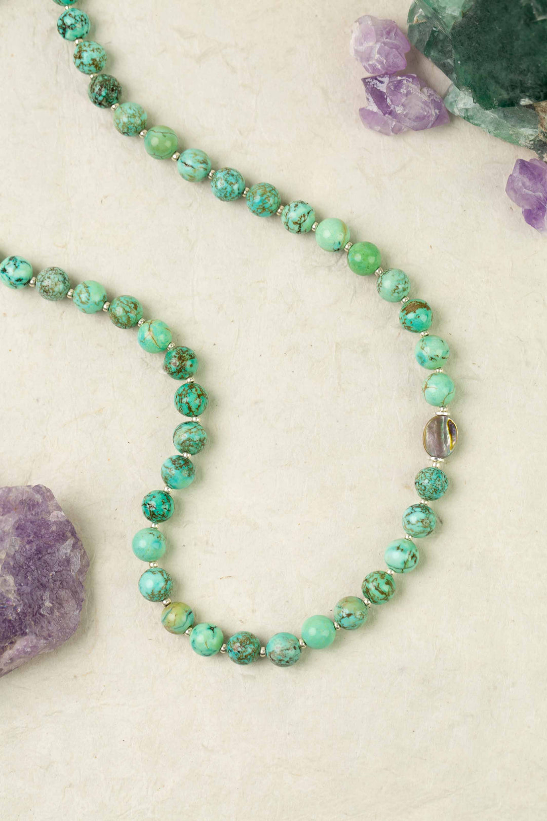 Mystic 19-21" Turquoise, Abalone Simple Necklace