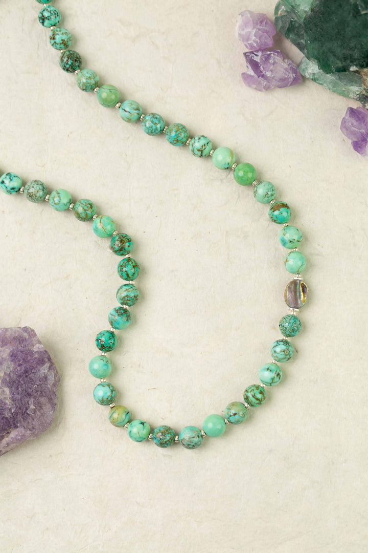 Mystic 19-21" Turquoise, Abalone Simple Necklace