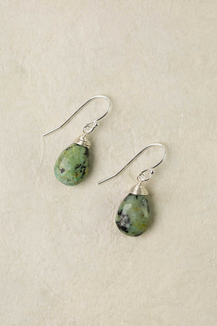 Mystic African Turquoise Simple Earrings