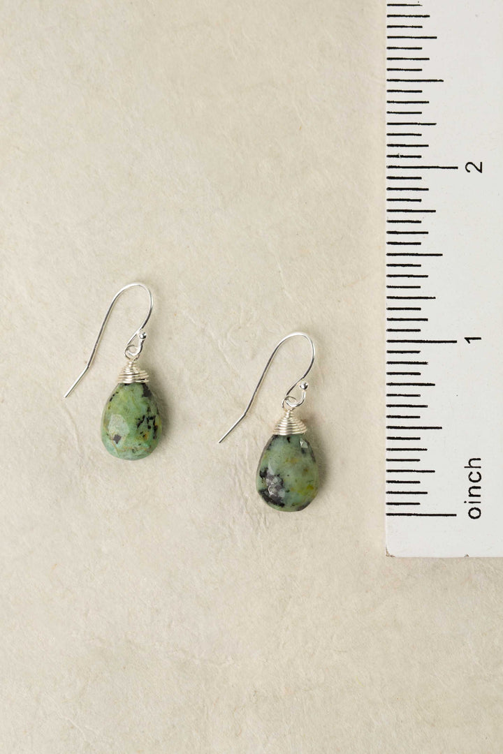 Mystic African Turquoise Simple Earrings