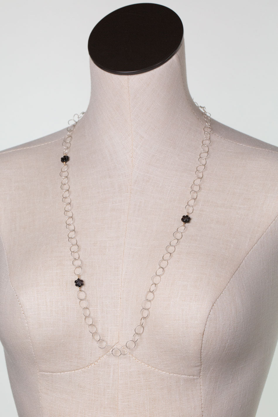 Nightfall 29-31" Abalone Flowers Simple Necklace