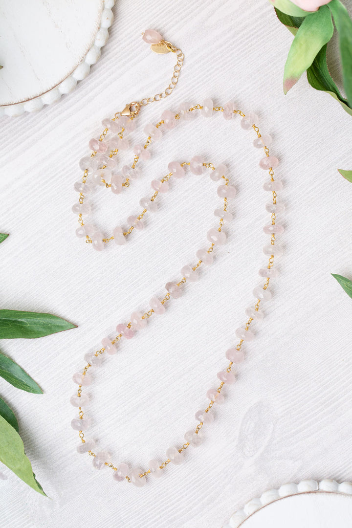 One Of A Kind 26.25-28.25" Rose Quartz Simple Necklace