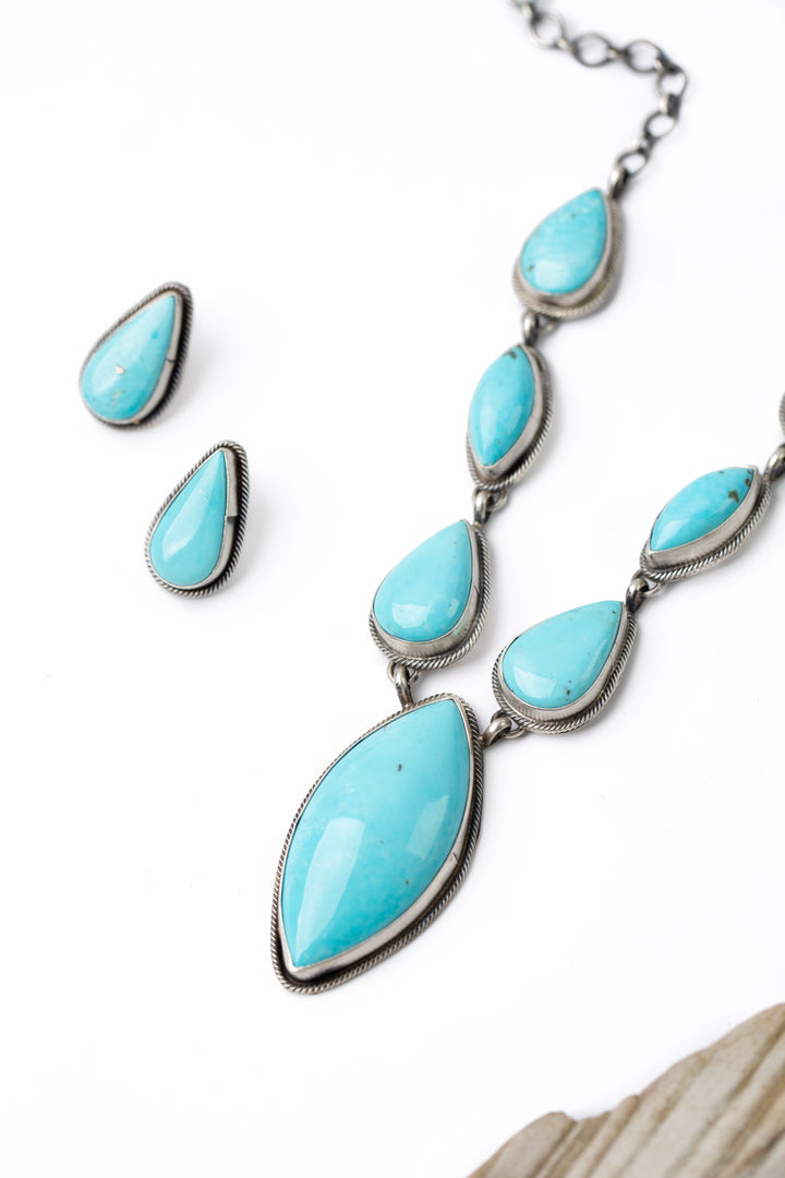 Native American 19.75" Sonoran Turquoise Statement Set