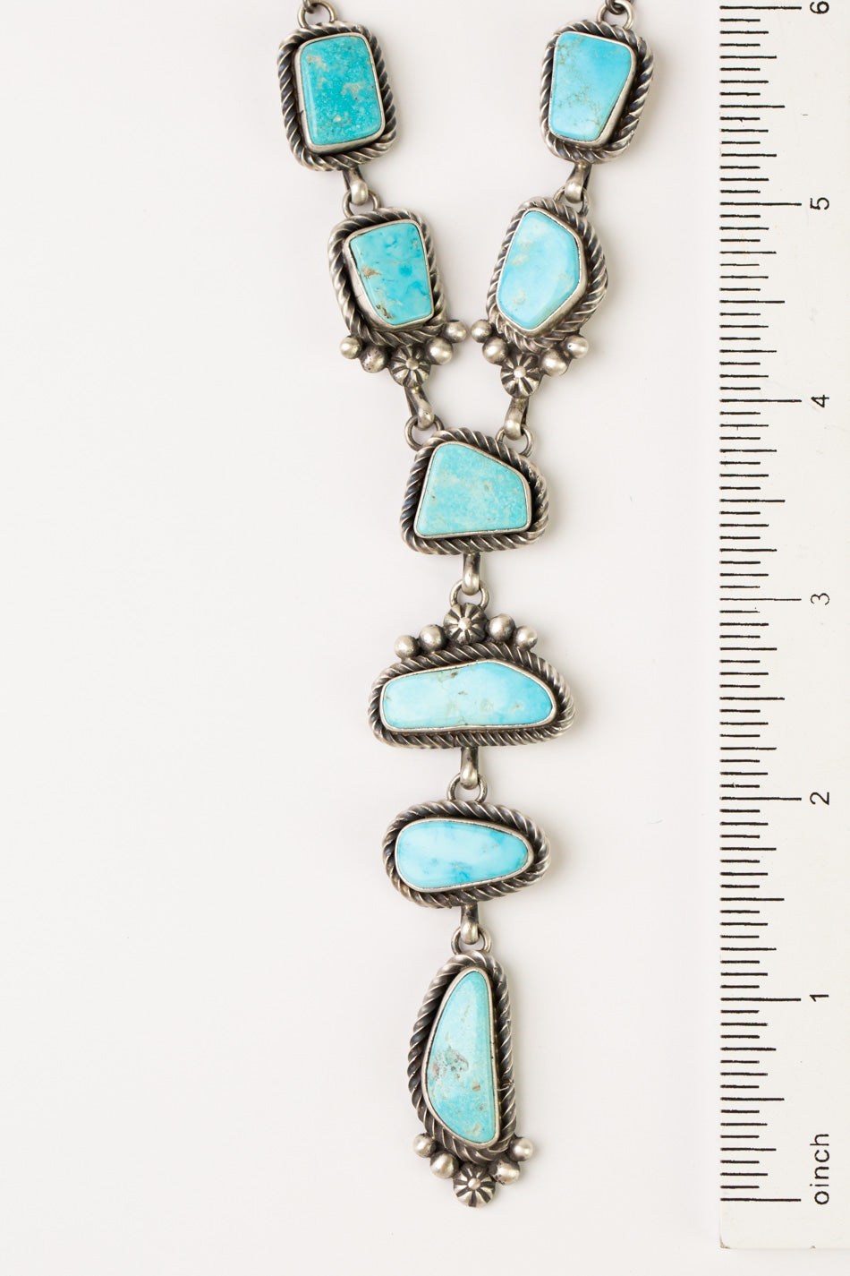 Eli Skeets 18.25" Kingman Turquoise Statement Necklace And Earrings Set