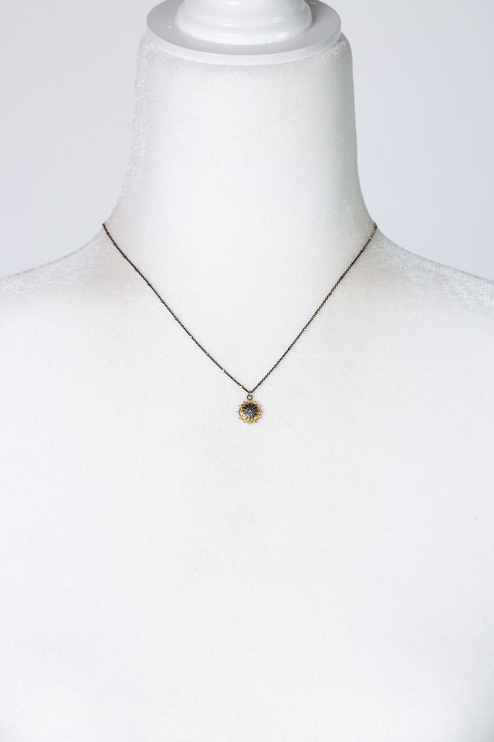 One Of A Kind 14.75-16.75" Vermeil Pendant With Sapphire Simple Necklace