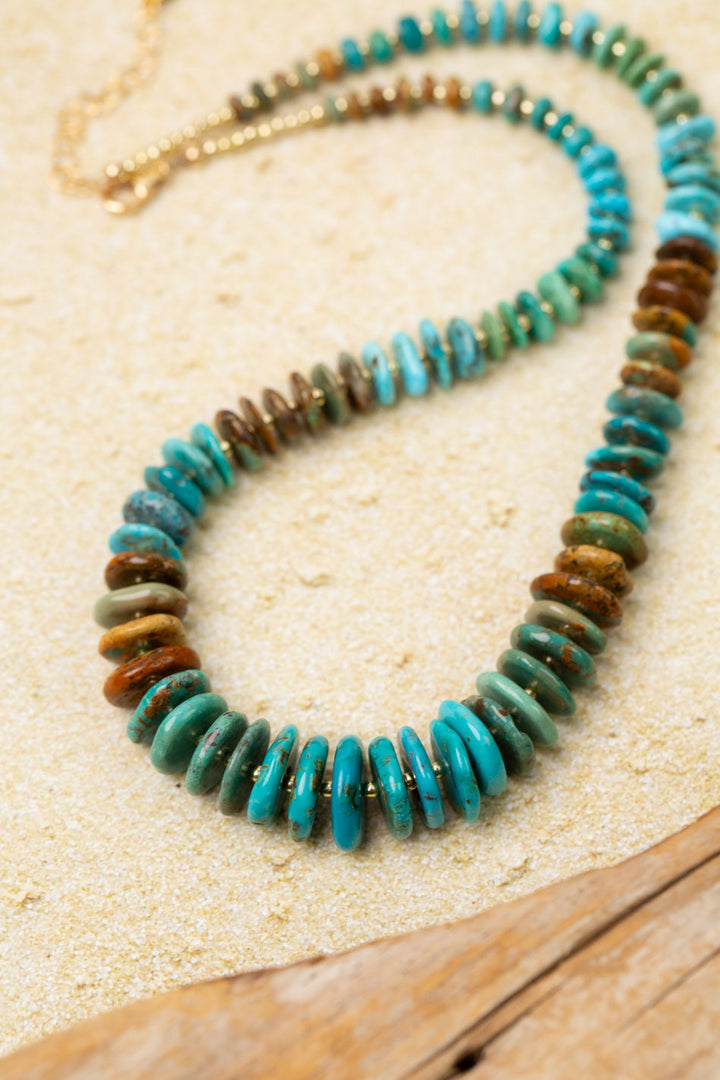 One Of A Kind 18-20" Natural Turquoise Statement Necklace