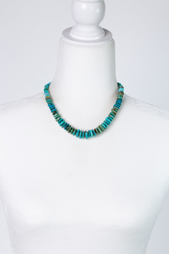 One Of A Kind 16-18" Natural Turquoise Statement Necklace