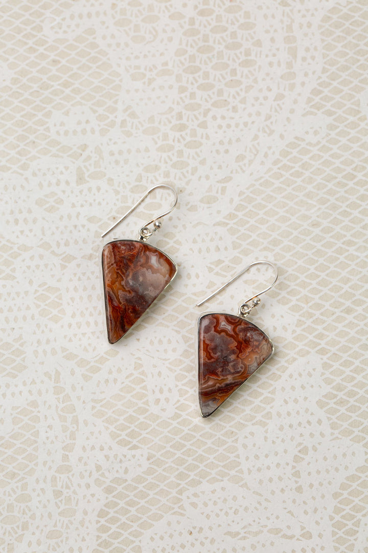 One Of A Kind Crazy Lace Agate Statement Earrings