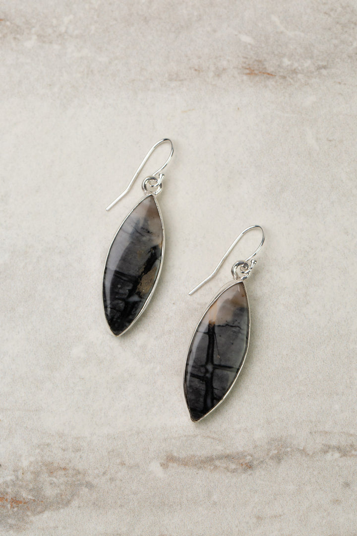 One Of A Kind Marquise Jasper Statement Earrings