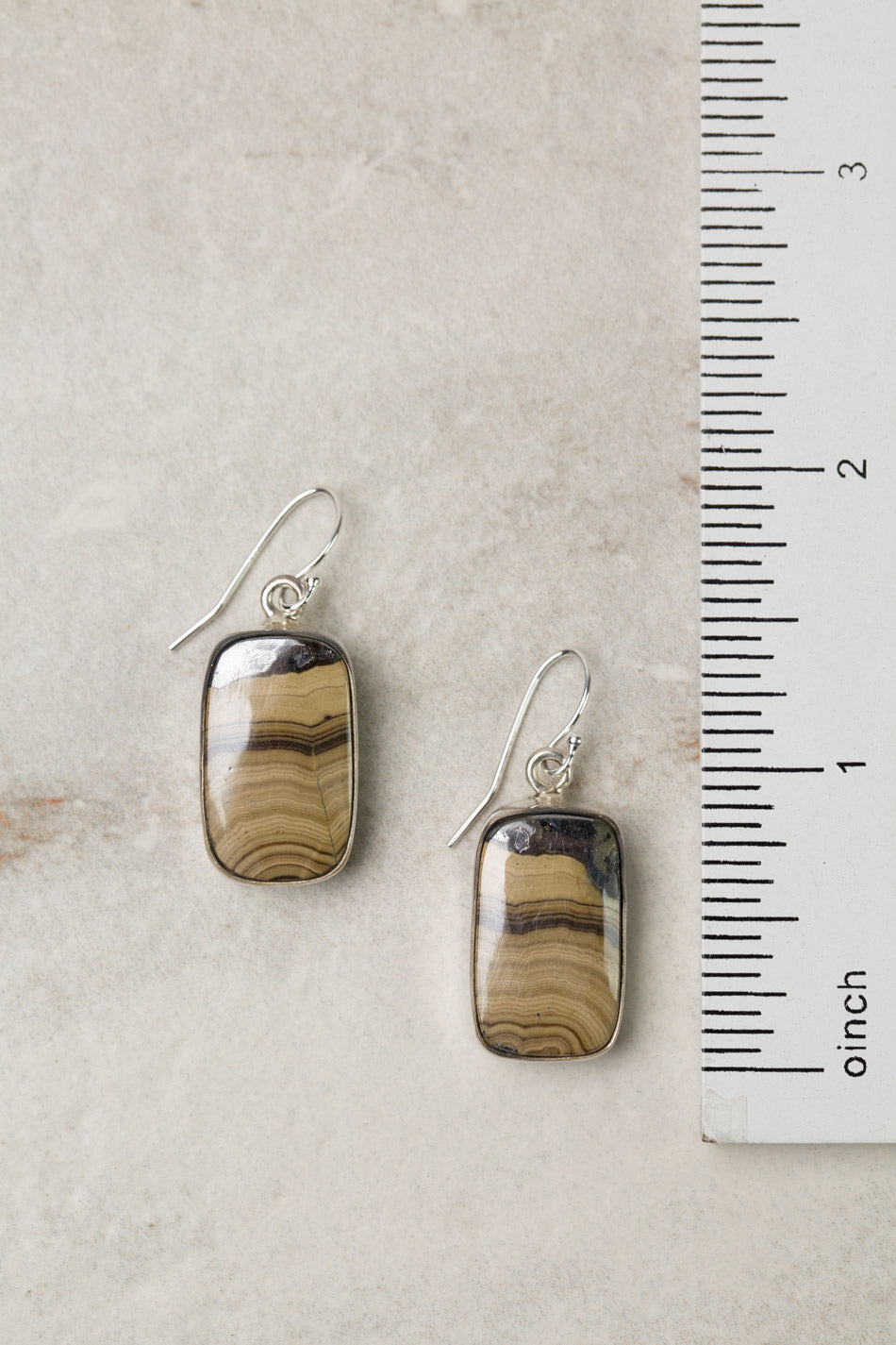 One Of A Kind Rounded Rectangle Schelenblend Statement Earrings