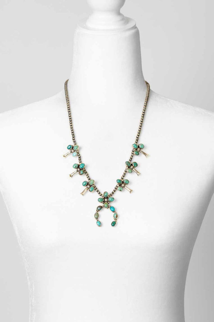 LK 23.5" Royston Turquoise Statement Necklace