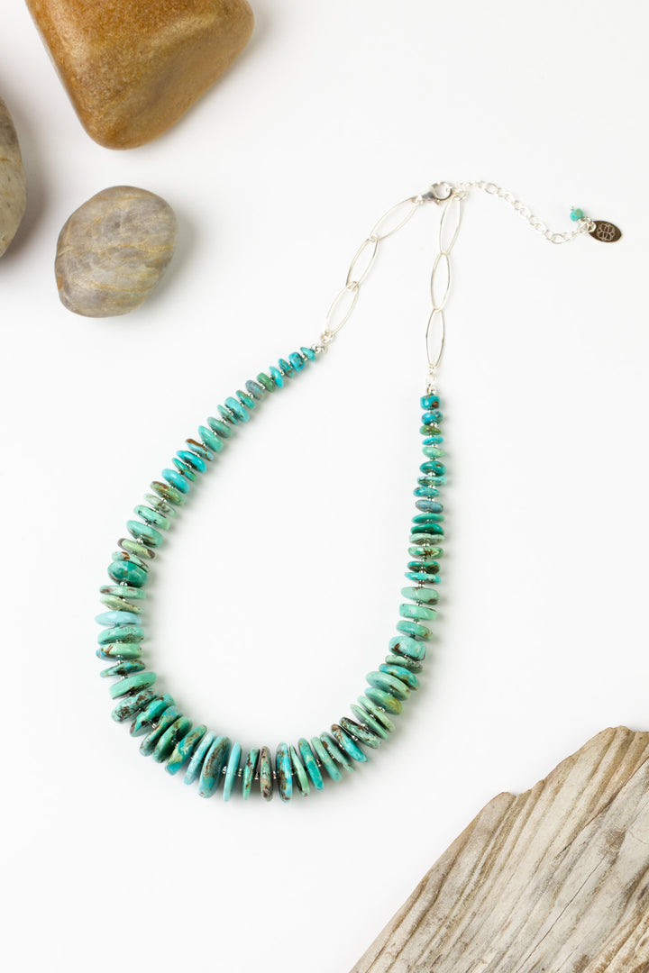 One Of A Kind 16.75-18.75 Turquoise Simple Necklace