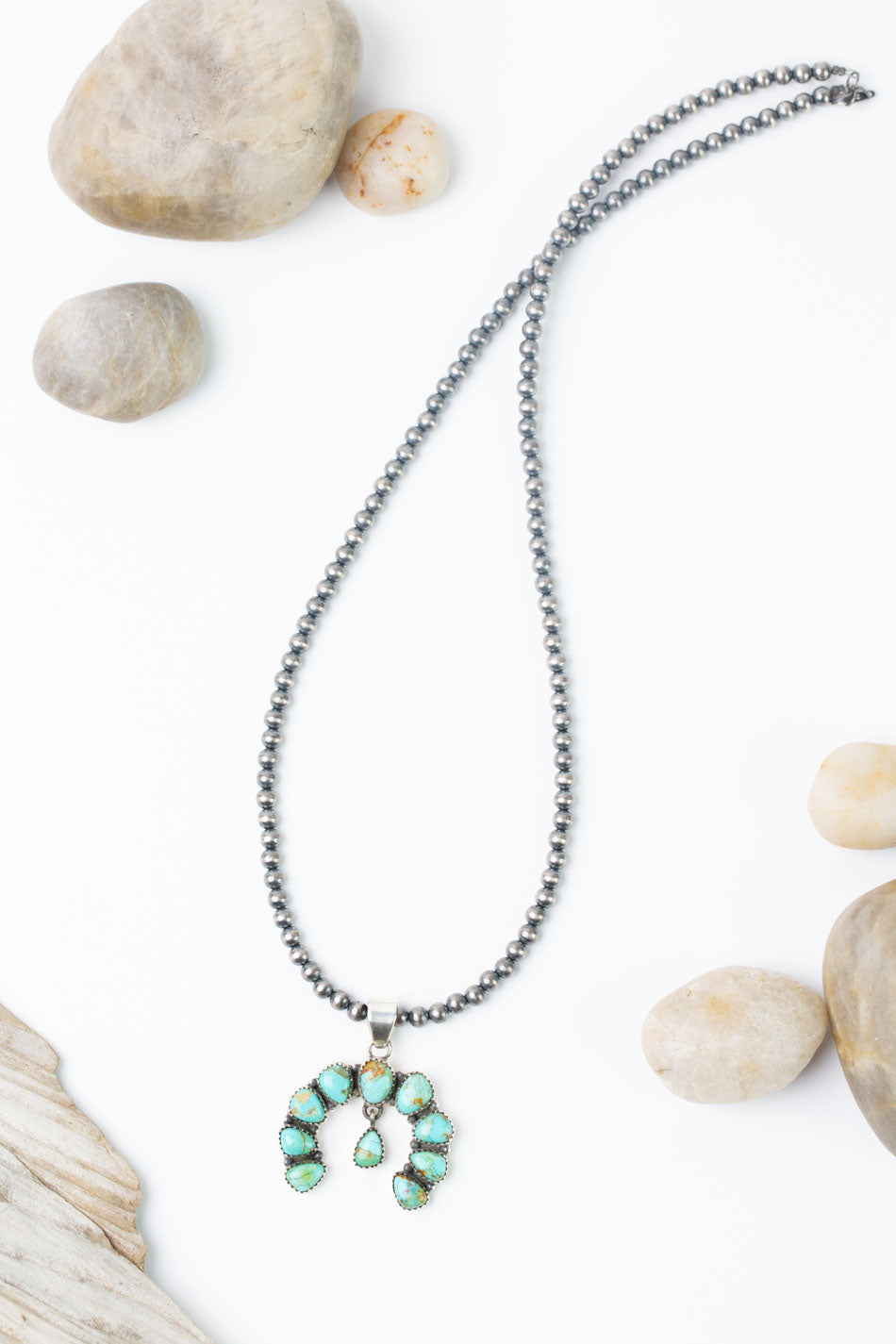 Hada 22" Kingman Turquoise Statement Necklace