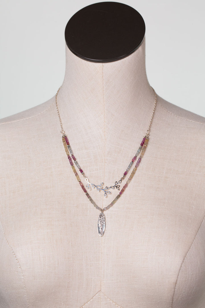 One Of A Kind 17.5-19.5" Sapphire Multistrand Necklace